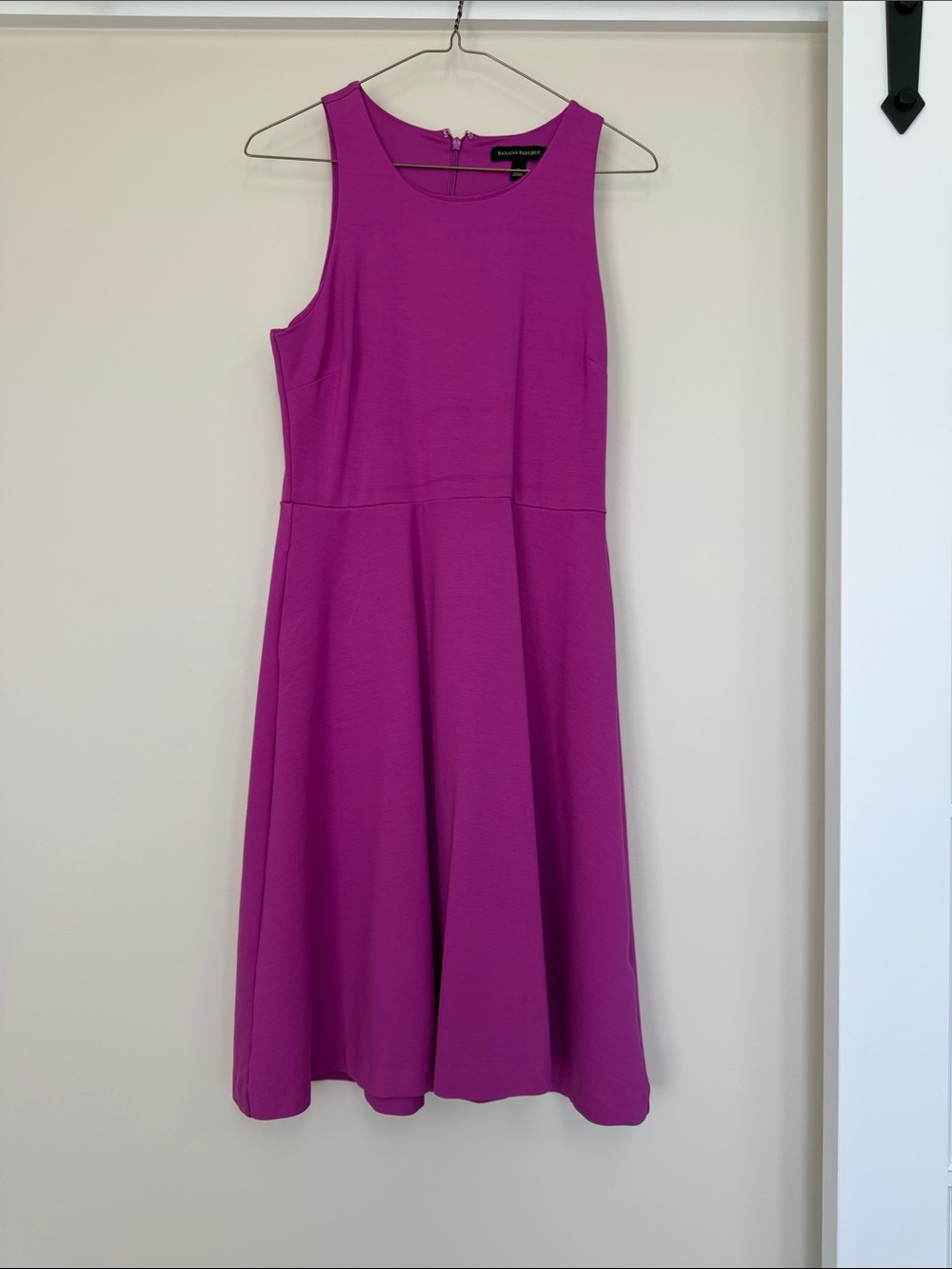 Banana Republic Sleeveless Fuchsia Fit-and-Flare Dress
